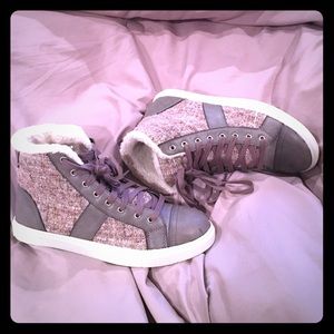 Leather High Top Sneakers Sz 10